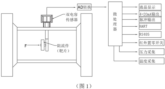 動差式靶式流量計工作原理圖