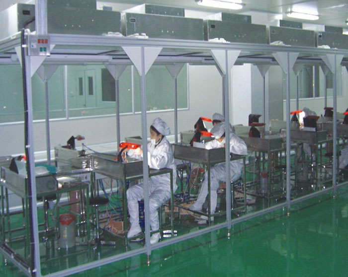 鋁型材潔凈棚框架采用鋁合金材料制作 鋁型材潔凈棚與鐵方通潔凈棚的區(qū)別